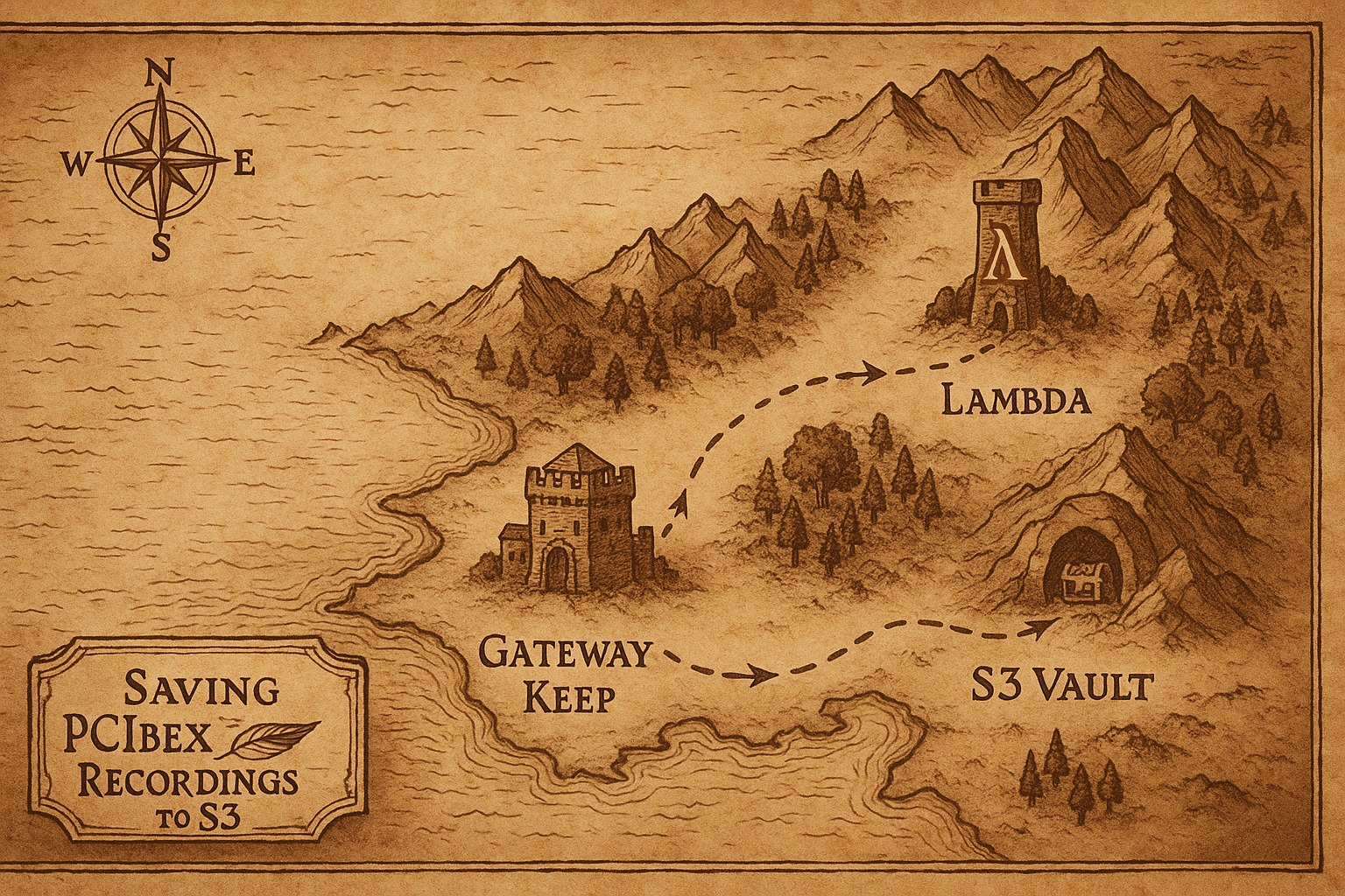 saving pcibex recordings to s3 with a python lambda